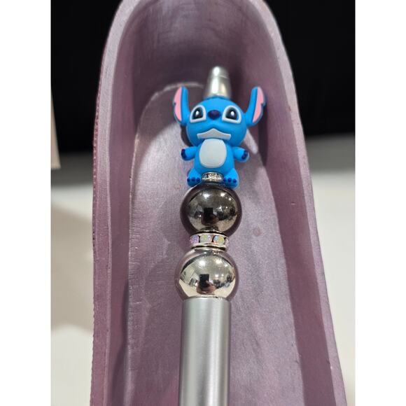 Disney Stitch Blue Fold Up Travel Backpack by Primark + Handcrafted Pen NWT - Picture 5 of 5